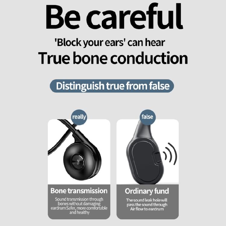 Bone Conduction Headphones Waterproof Open Ear Earbud Earpiece Noise Canceling