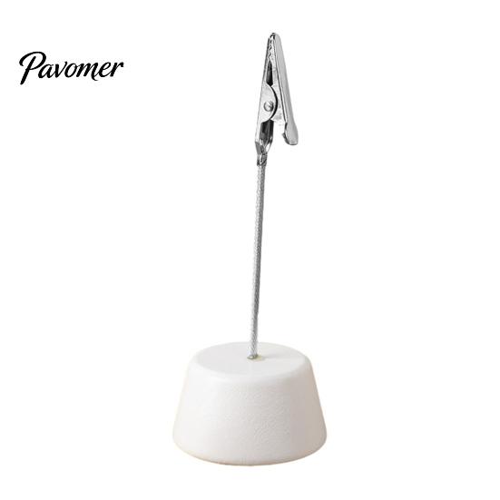 Place Card Holder Wood with Metal Clip, Small Table Number Name Sign Waterproof Wooden Clip Holder, Memo Note Photo Stand for Wedding Party Restaurant