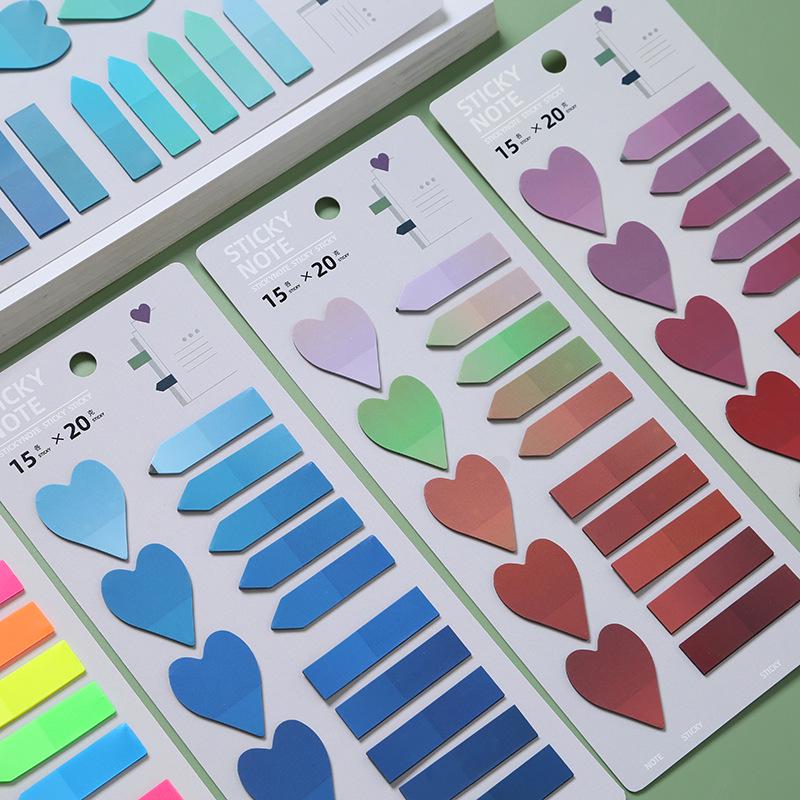 PET Extra Thin Classification Index Marking Stickers - Colored, Translucent, Long Strips for Students