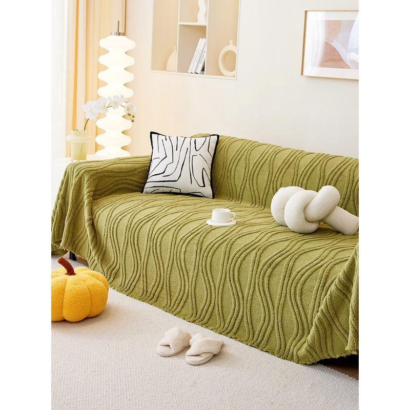 Matcha High-Grade Plush Sofa Cover Cloth Sofa Towel Autumn and Winter Full Covered Sofa Blanket