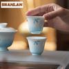 2pc/lot Hand-painted Butterfly Orchids Teacup Zen Tea Bowl Mug Tea-tasting Fragrance Cup Chazhan Master Cups Chinese Teaset 40ml