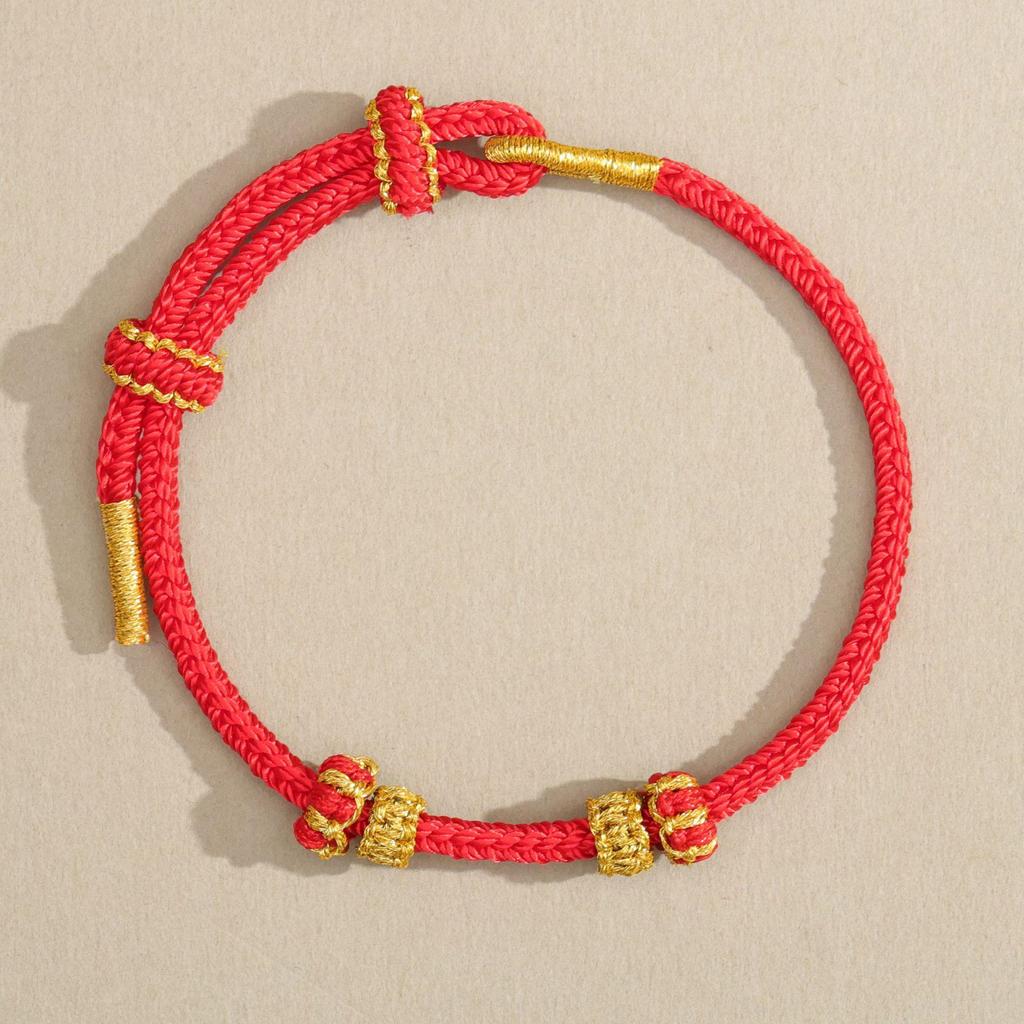 Red String Hand-Woven Ethnic Horse Year Bracelet - Unisex New Year Gift