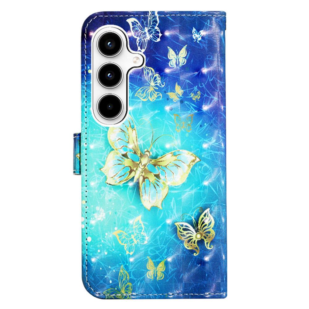 For Samsung Galaxy A35 5G Leather Case 3D Pattern Printing Wallet Stand Mobile Cover with Strap