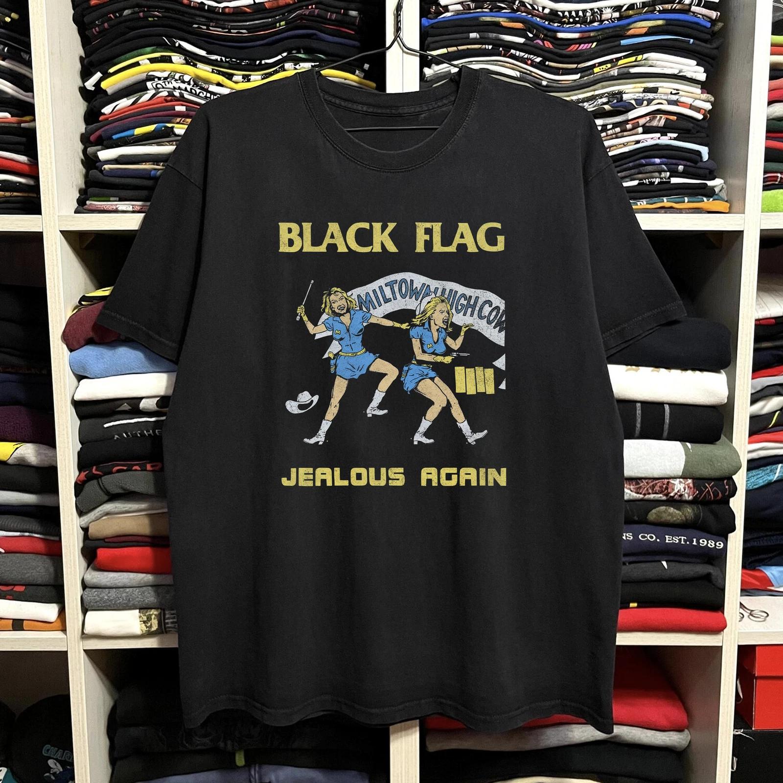 2000 Black Flag Jealous Again Washed T-Shirt Black L 3XL