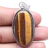 Pendant Tiger's Eye Gemstone Gift For Her Silver Jewelry 2"
