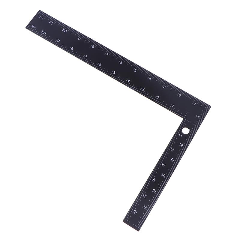Black Right Angle Ruler 90 Degree Hole Angle Ruler Industrial Grade Positioning Marking Angle Ruler Woodworking L-Shaped Ruler