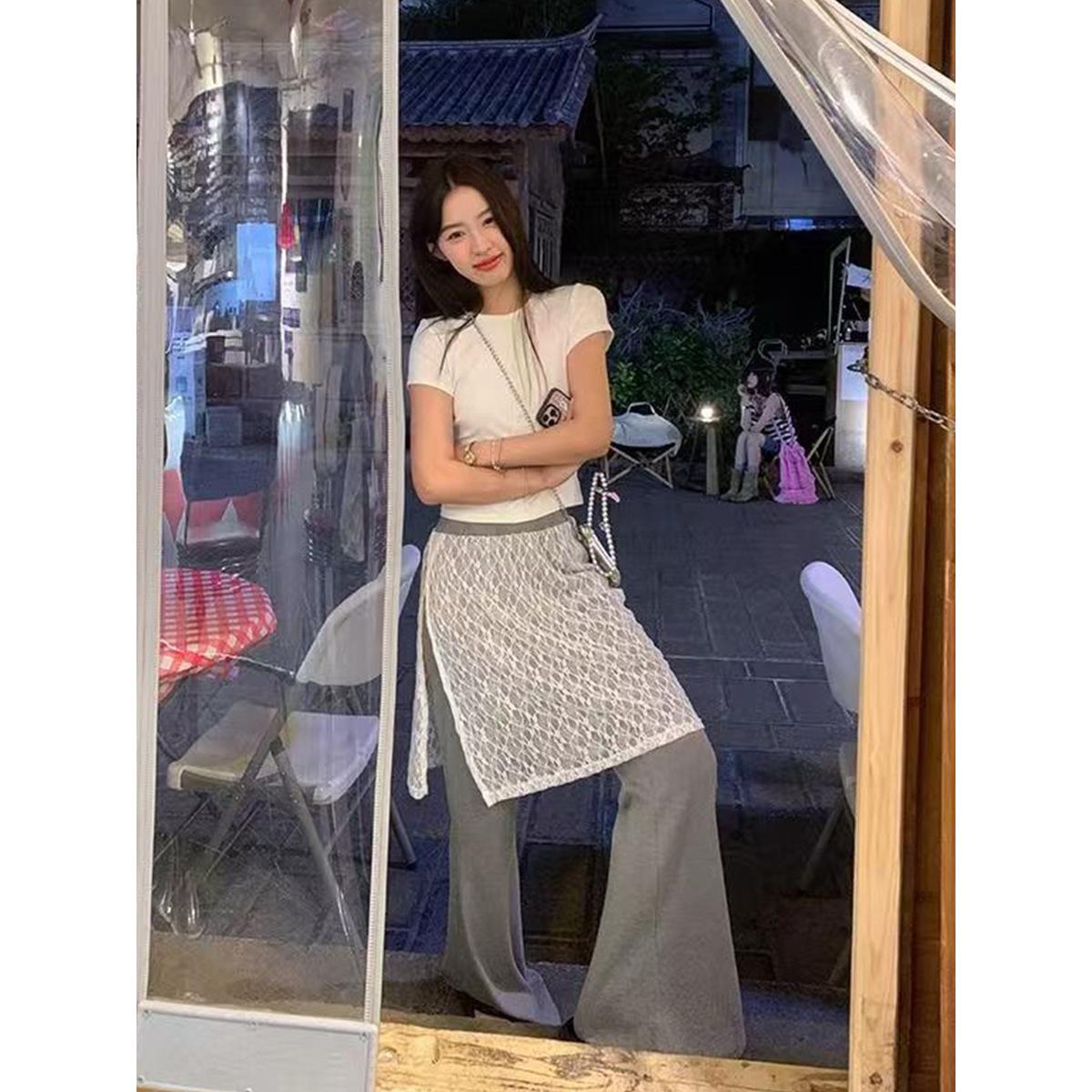 

Spring and summer new solid color atmosphere T-shirt slim-fit short-sleeved women s versatile bottoming shirt top tide M