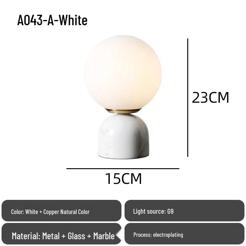 Nordic Modern Minimalist Glass Bedside Lamp for Designer Showrooms, Hotels & B&Bs