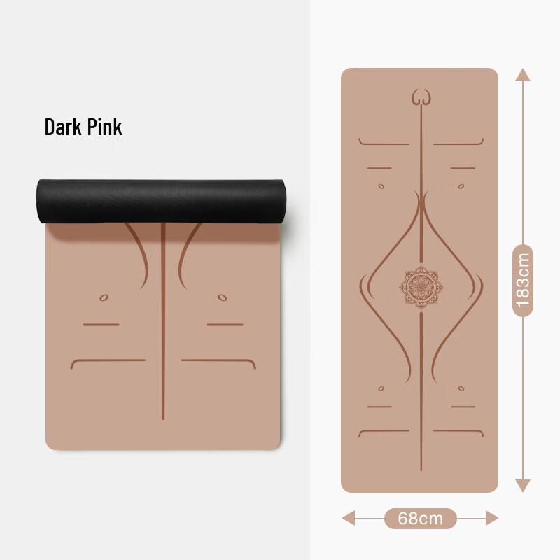 Natural Rubber Yoga Mat with Alignment Lines
