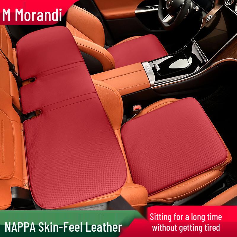Morandi Nappa Leather All-Season Car Seat Cushion for Mercedes-Benz E-Class/C-Class/GLC/GLB/GLE