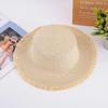 Straw Hat Embryo Summer Shade Sunscreen Hat Team Building Activity Flat Brim Hat Burr Edge Woven Basin Hat