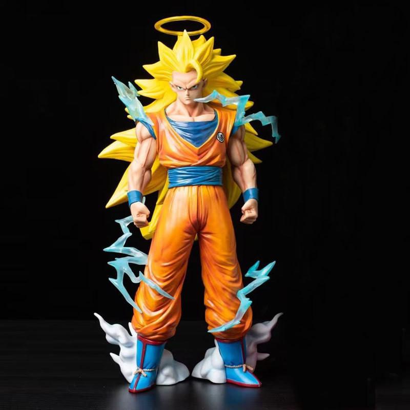Eye-catching Dragon Ball Z Super Saiyan 3 Goku Collectible Model With Radiant Aura