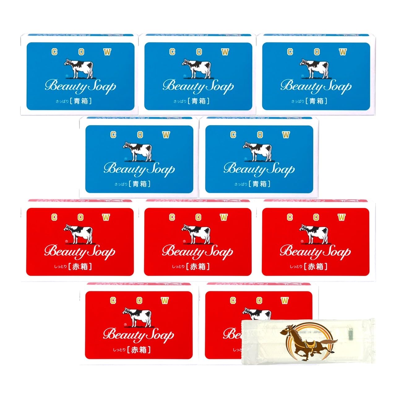 

Мыло Cow Brand Milk Soap Твердое мыло Набор из 2 штук Синяя коробка 85 г Красная коробка 85 г Набор из 5 штук каждого типа Оригинальный логотип Kunutonn бонус + +