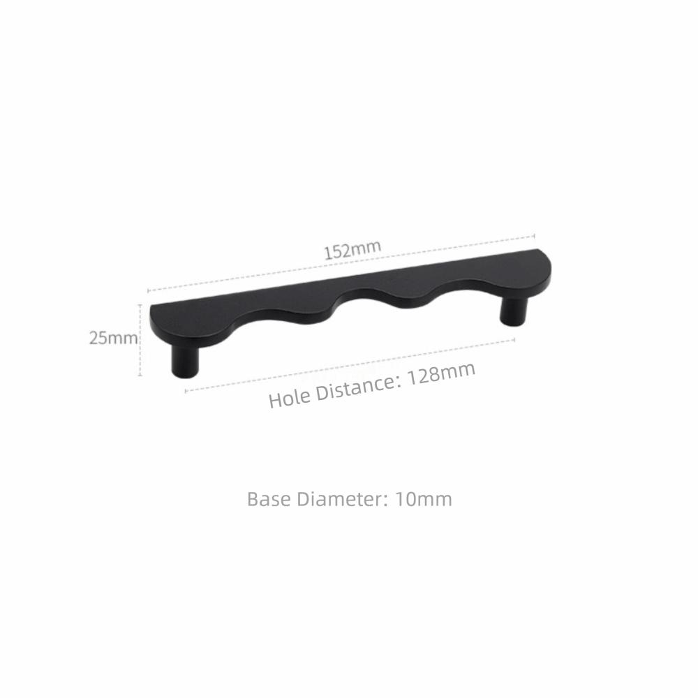 Wave Shape Drawer Pulls Modern Design Furniture Handles Brass Cabinet Handles Kitchen Wardrobe