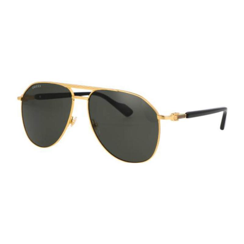GUCCI Personality Simple and Stylish Alloy Aviator Sunglasses Men's