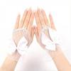 Women Lace Gloves Fingerless Mesh Gloves with Bow Embellishment for Wedding Princess Style Stage Performance Ballet Party Cosplay Bridal Accessories