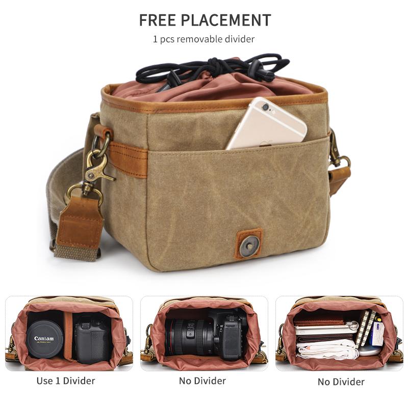 Waterproof 2 Way Camera Sling Bag Waist Pack Small Digital Gear Camera Bags for Photography Outdoor Shooting