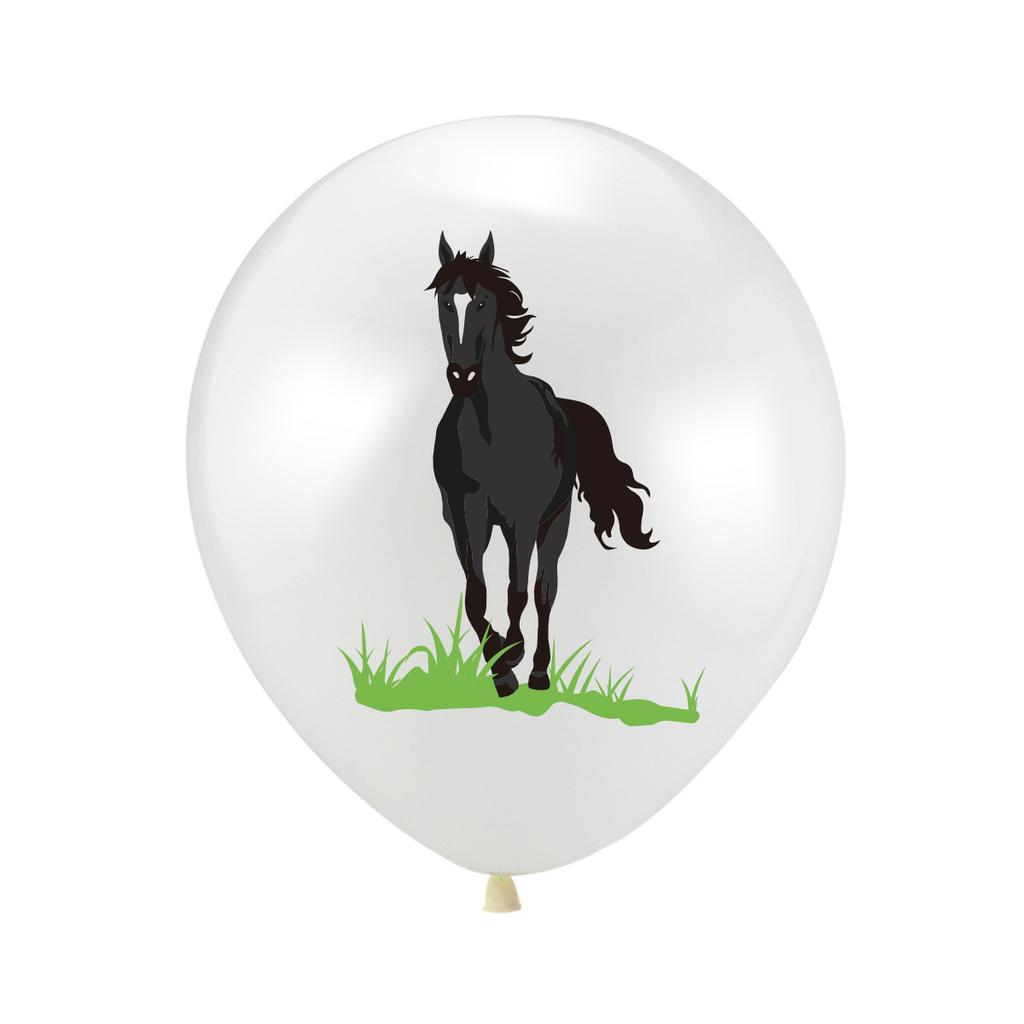 12/24 Stück Pferd 12 Zoll Latexballons Luft Globos Cowboy Geburtstagsparty Dekorationen Spielzeug Für Kind Geschenk Babyparty Partyzubehör