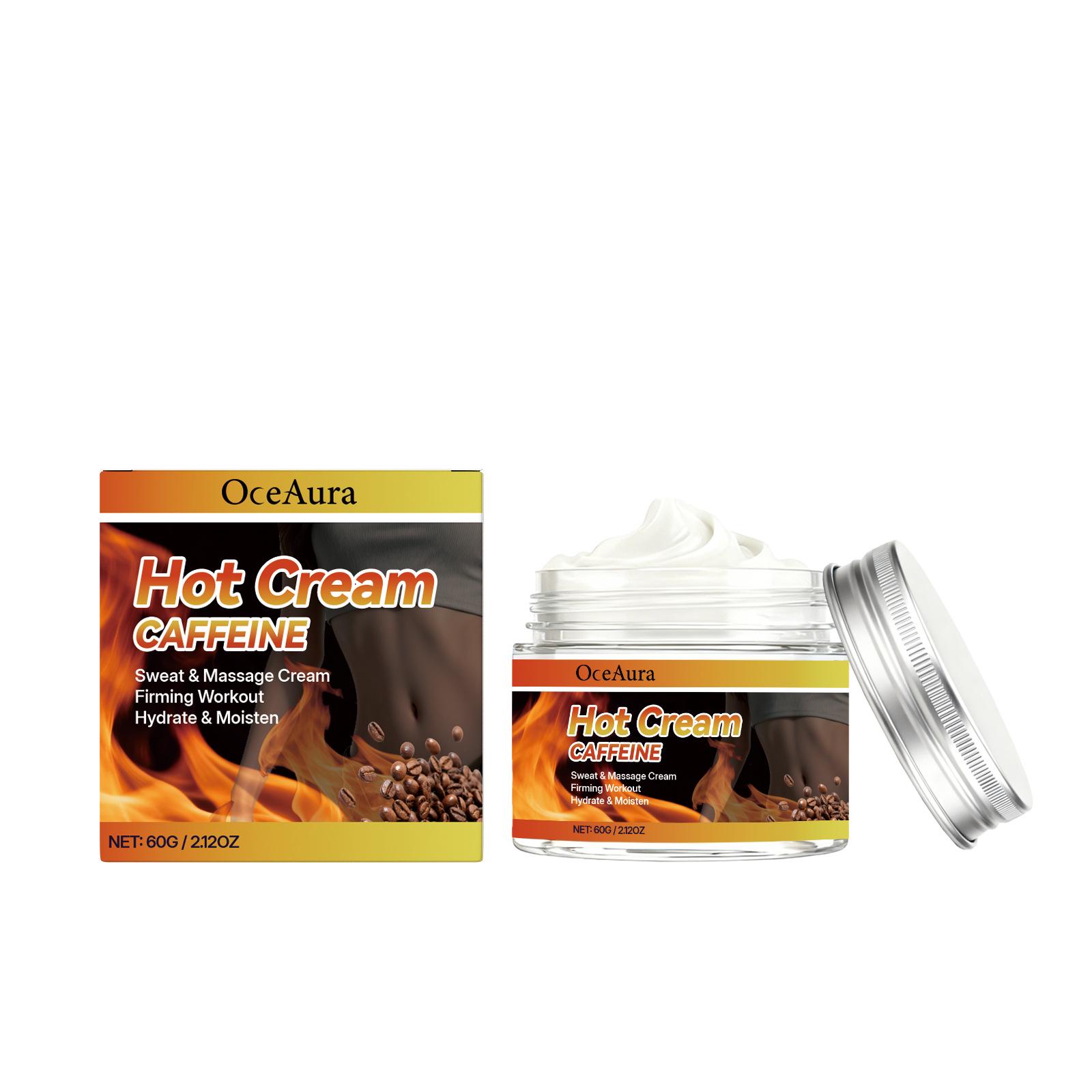 OCEAURA Caffeine Hot Massage Cream: Skin Moisturizing & Light Curves Enhancer