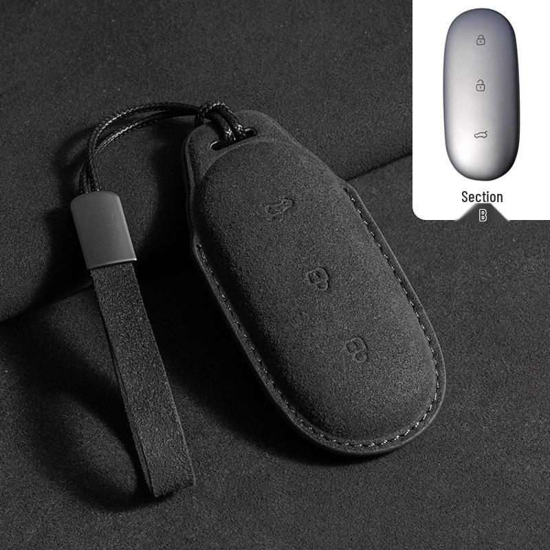 Li Auto L6/L7/L8/L9max Schlüsseletui Hochwertige Wildleder-Tasche mit Lanyard