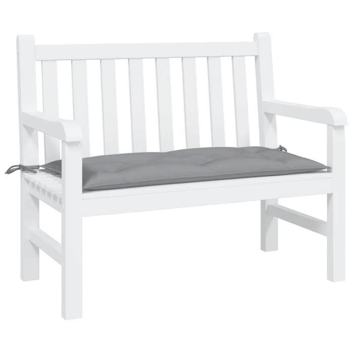 VidaXL Garden Bench Cushion, Bench Cover with String Ties, Waterproof Outdoor Cushion, Grey 100x50x7 Cm 361565