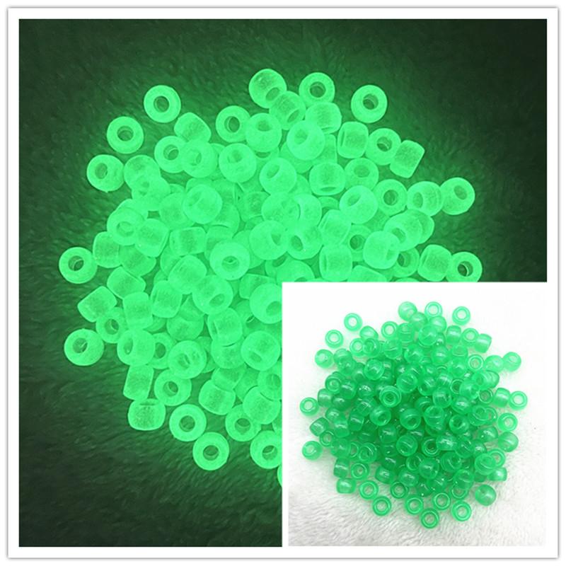 50 pz 8x6mm Forti Perline Luminose Glow In The Dark Pesca Branelli Allentati Del Distanziatore per la Marcatura di Gioielli Accessori Braccialetto FAI DA TE