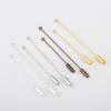20pcs/lot 50/70mm Stick Metal Brooch Base Pin Safety Stopper Needle for DIY Lapel Badges Hat Jewelry Making Accessories Supplies