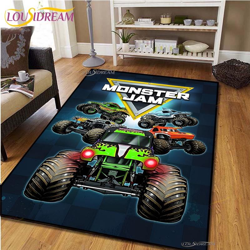 Monster Jam Truck Game Carpet for Living Room Bedroom Rug Kitchen Kids Door Unslip Floor Mat Birthday gift photography props Rug