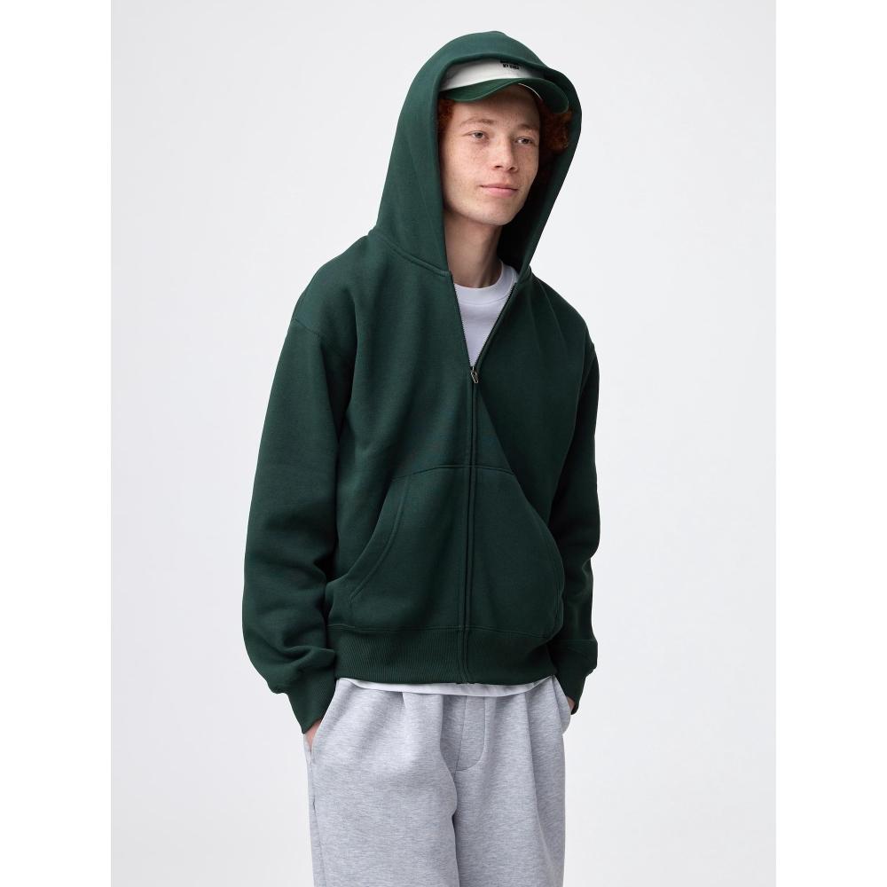 Худи на молнии во всю длину Gu By Uniqlo из плотного трикотажа 02 LIGHT GRAY/XS