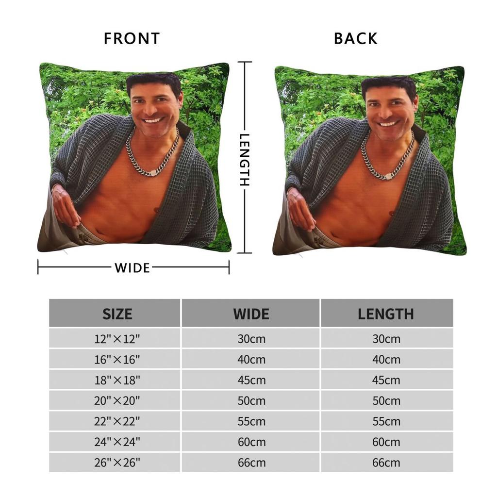 Chayanne Puerto Singer Square Pillowcase Polyester Linen Velvet Creative Zip Decor Pillow Case Home Cushion Cover