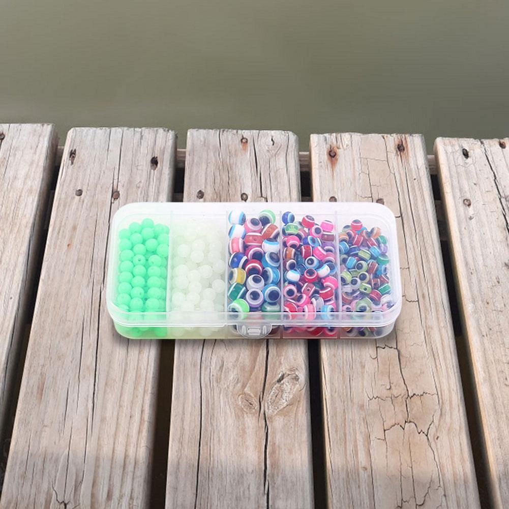 500pcs Night Luminous Fishing Hard Beads 5mm/6mm/8mm Fishing Line Beads Fishing Rig Beads Fishing Tackles Accessories