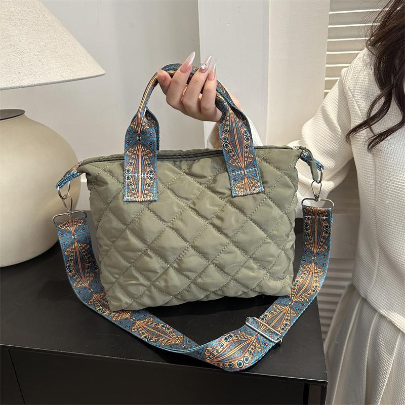 Designer Brand  Quilted Padded Large Tote Nylon Women Handbags Luxury Design Shoulder Crossbody Bags