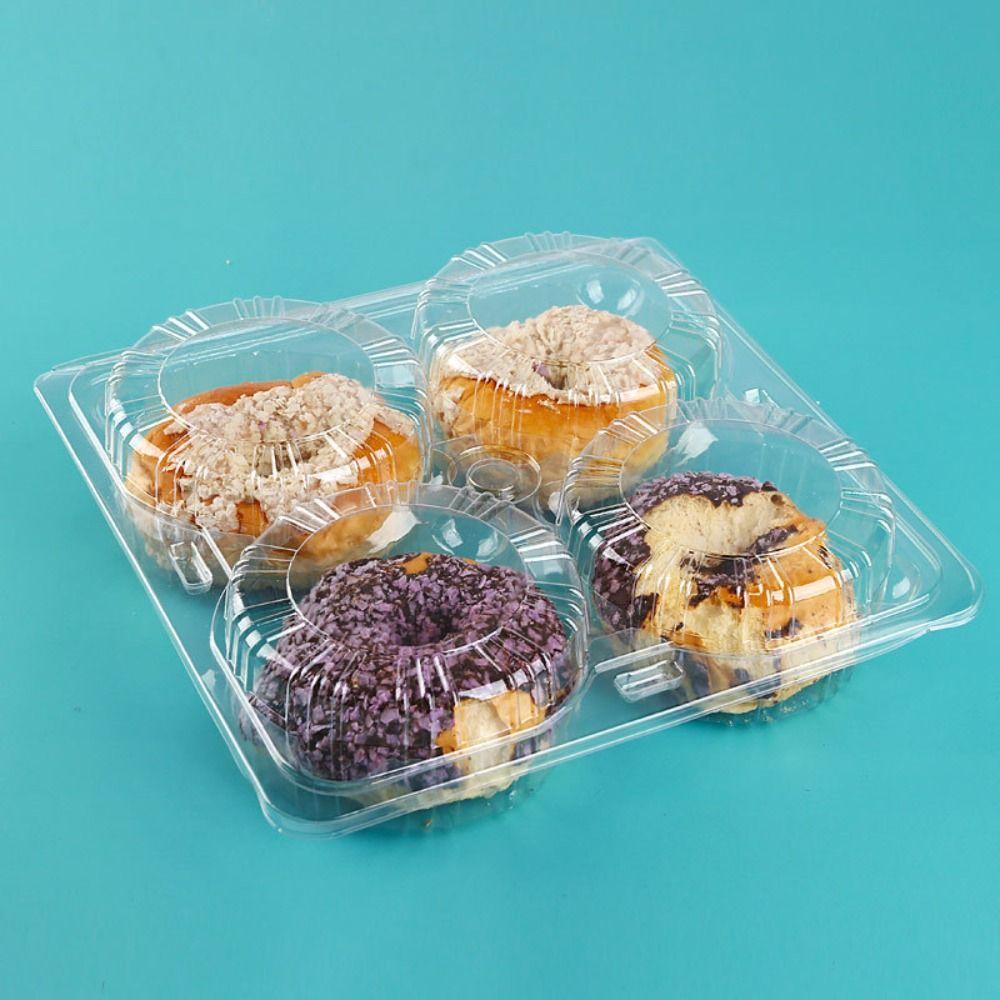 100pcs Disposable Portuguese Egg Tart Paaging Box Plastic Baking Cake Case  Kitchen Cooking Tools