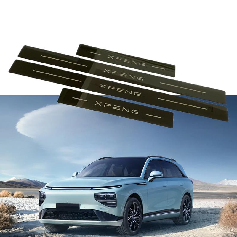For Xpeng G9 Car Door Sill Protector Scuff Plate Accessories Pedal Styling Stickers Auto Threshold Cover Parts  2024