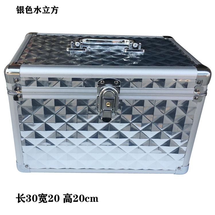 Large steel-reinforced cosmetic case with aluminum alloy frame,double-layer portable toolbox for foot bath tools