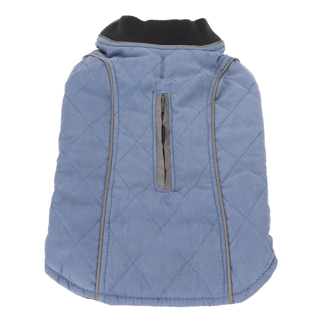 Dog Winter Vest Retro Thickening Warm Reflective Dog Cold Weather Jacket for Autumn Winter