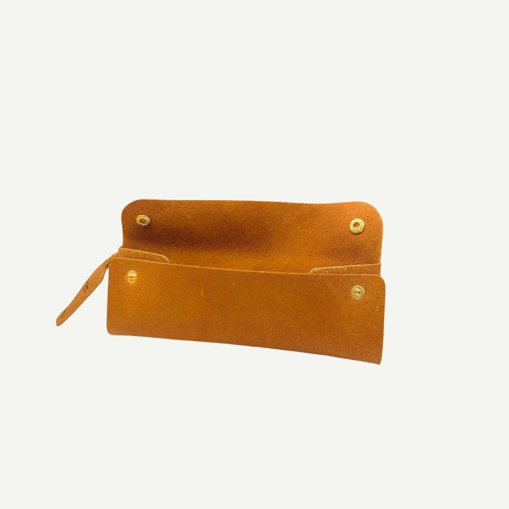 81wind Leather Pencil Pencil Genuine Cowhide Made In and Highwind Case, Case, Leather, Japan, Simple, Slim, Unisex, Men's Women's, Beige, Off-White,