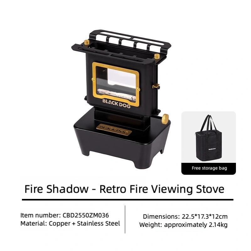 BLACKDOG Mini Retro Fire Viewing Stove Tabletop Display Stove Portable Outdoor Stove Tea Brewing Stove