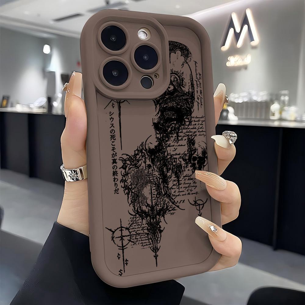 Luksusowe Ciemne Gotyckie Etui na Telefon z Krzyżem Dla Samsung Galaxy A17 A07 A06 A26 A16 A06 A35 A55 A25 A05s A15 A54 A34 A36 A24 4G 5G