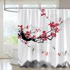 Flower Shower Curtain Set Orchid Teal Rose Plant Floral Leaves Print Bathroom Decor Fabric Bath Curtain Bathtub Accessories Hook