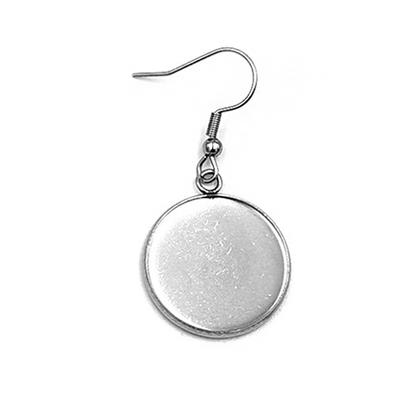 10Pcs Earring Self-Assembly Multi-Sizes Settings Flat Bottom Dangle Blank Base Hooks Jewelry Making Tray Findings Gifts