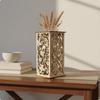 Wooden Vase Lightweight Carved Wooden Vase Floral Holder Gift Idea Decorative Object Rustic for Tabletop