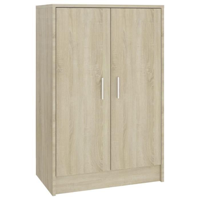 VidaXL Armoire à chaussures Chêne Sonoma 60x35x92 cm Aggloméré