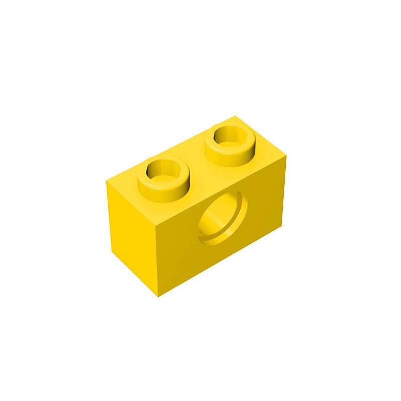 

30 шт. Детали кубиков Moc, кирпичики, совместимые с 3700 1x2 с отверстиями, части для DIY, развивающие, творческие, детские игрушки