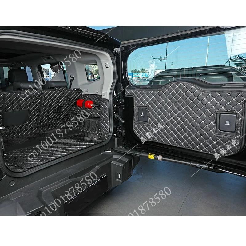 For Jetour T2 Traveler 2023 2024 Trunk Mats Leather Durable Cargo Liner Boot Carpets Interior Luggage Full Cover Car Accessories