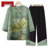 New Chinese Style Floral Summer Shirt for Women