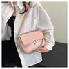 IELGY Women's Pink French Niche Small Square Bag, Shoulder Armpit Bag, Simple