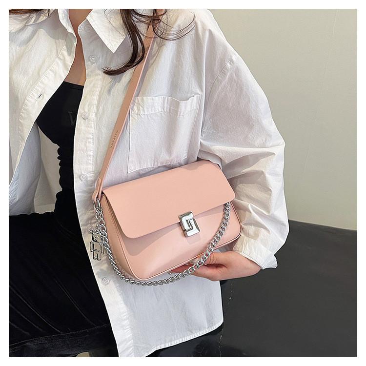 IELGY Женская розовая французская нишевая маленькая квадратная сумка — фото 5