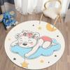 Printed Round Living Room Rug Camping Picnic Mat Non-slip Rug Yoga Mat