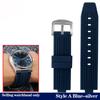 Gummi-Uhrenarmband für Tissot PRX Serie Super Player T137.410 Armband Sport Wasserdicht Silikon Weiches Armband Schwarz Blau 24x12mm